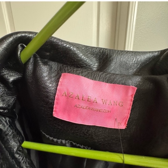 Akira Azalea Wang Simple Chain Stud Moto Jacket Faux Leather 1x plus - Picture 8 of 10